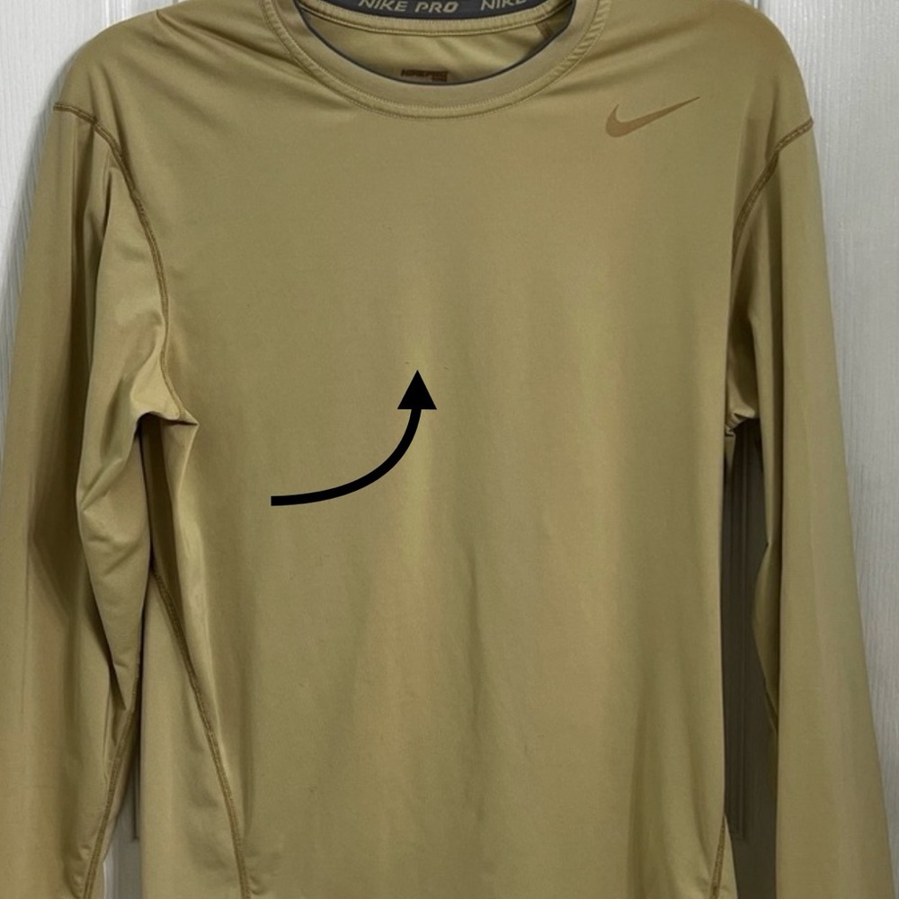 NIKE PRO -tight fit -beige shirt- size XL - Picture 13 of 13